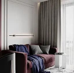 Сучасне лінійне бра в чорному кольорі довжиною 100 см Арт. WJ 014/1000 BK Line F