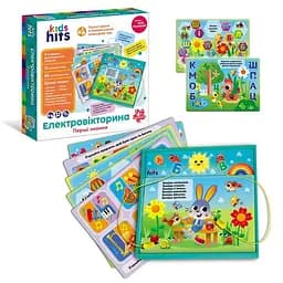 Електровікторина дитяча "Абетка та перші знання" Kids Hits KH55/001 у комплекті 6 карток 12 завдань
