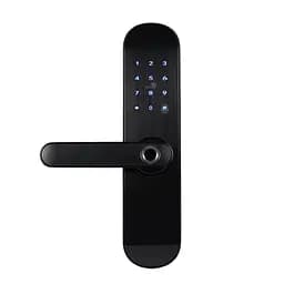 Замок біометричний автономний Trinix TRL-5103BTF Black Left з Bluetooth, зчитувачем відбитків пальців і карт Mifare (65-00012) - мініатюра 1
