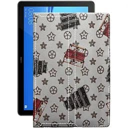 Чехол StatusCASE из экокожи для планшета Huawei Enjoy Tablet 2 Луи-Витон-белый