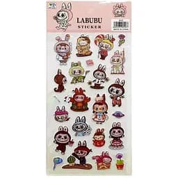 Дитячий набір наліпок Bambi Лабубу YG0328(Biege) мікс, 10х22 см