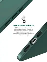Силиконовый чехол для Apple iPhone 15 Pro Max, ICON2 Case, зеленый, противоударный, панель, защита всего корпуса, матовая поверхность Soft Touch, выступает над дисплеем, совместим с защитными стеклами и пленками, с микрофиброй, ArmorStandart (ARM70532) - мініатюра 4