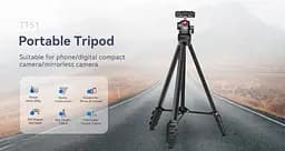 Штатив Ulanzi Vijim Vlog Portable Tripod UV-T089GBB1 TT51 Black - мініатюра 6