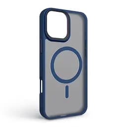 Чехол для Apple iPhone 16 Pro Max, Uniq MagCase, синий, противоударный, панель-накладка с MagSafe, ударопрочный TPU+PC, с магнитом MagSafe, поддержка полноценной беспроводной зарядки, ArmorStandart (ARM79512) - мініатюра 2
