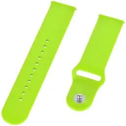 Силіконовий ремінець BeCover для Samsung Galaxy (20 mm)/Watch 5/ Watch 4 40/44mm/Watch 4 Classic 42 mm/Watch Active/Active 2 40/44mm/Watch 3 41 mm/Gear S2/Classic/Gear Sport Lime (706183) - мініатюра 2