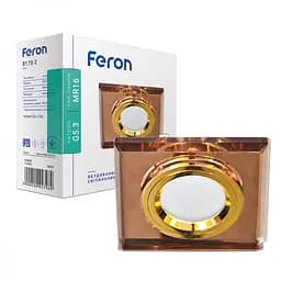 Свiтильник точковий Feron 8170-2 під лампу коричневий-золото (20092)
