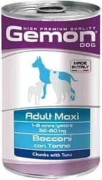 Вологий корм Gemon Dog Adult Maxi шматочки з тунцем для собак великих порід 1250 г