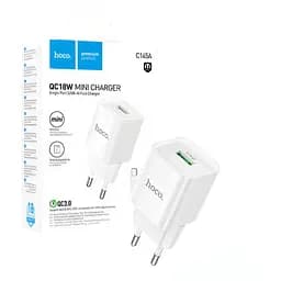 Зарядний пристрій Hoco C145A Type-C білий з 1 USB портом