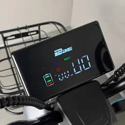 Міський електровелосипед EVOBIKE Nova S 500W з пасажирським сидінням, поворотниками, корзиною та дисплеєм, 48V 12Ah (економний, до 40 км/год), графітові-сірого кольору  - мініатюра 3