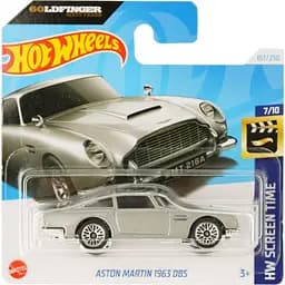 Базова машинка Hot Wheels HW Screen Time Aston Martin 1963 DB5 сіра (5785)