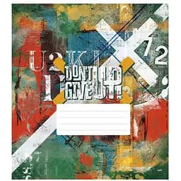 Тетрадь ученическая Dont Give Up Школярик 036-3314K-1 в клетку 36 листов