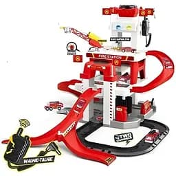 Парковка 660 S-21: 53 елементи, 3 машинки, гелікоптер, звукові та світлові ефекти, мікрофон, ліфт, водяна пушка, наліпки