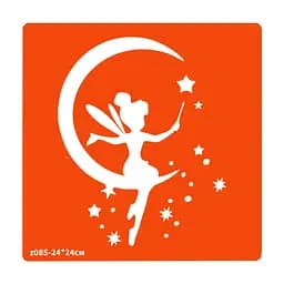 Трафарет для био-тату Фея Fresh Tattoo z085-24*24см, размер 24х24см