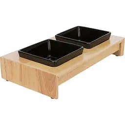 Миски керамические на подставке Trixie 2 x 200 мл / 10 см (черные)