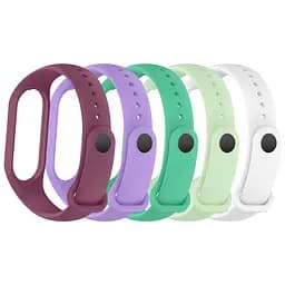 Комплект силіконових ремінців для фітнес браслетів Xiaomi Mi Band 5/6/7, Silicone, floral, зі зручною застібкою, на фітнес трекер та смарт годинник, ArmorStandart (ARM75059)