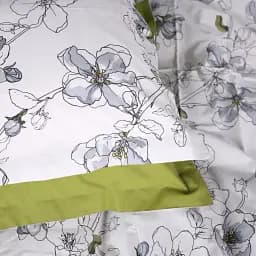 Наволочка MirSon Поплин 00-1 Olive Flowers 70х70 см зеленая (2200009699115)