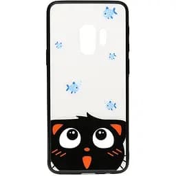 Чохол-накладка Toto Cartoon Print Glass Case Samsung Galaxy S9 Cat and fish
