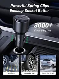 Автозаряджання UGREEN EC705 130 W 3xUSB (2xUSB-C+USB-A) чорна - мініатюра 4