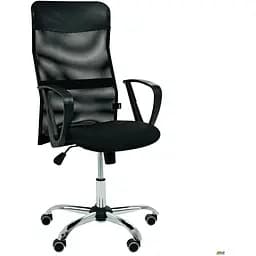 Кресло Ultra Хром/АМФ-7 сиденье А-1/спинка Сеть черная, вставка Скаден черный