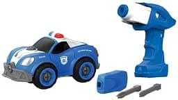 Конструктор DIY Spatial Creativity Полицейская машина с электродвигателем LM8021-DZ-1, синий (CJ-1365063)