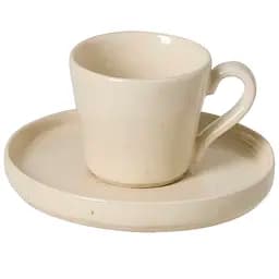 Чашка Costa Nova Lagoa для кофе с блюдцем 12.5 см 90 мл бежевая (560673995277)