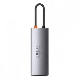 USB-Хаб Baseus Metal Gleam Series 6-in-1 Type-C gray - мініатюра 7