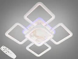 Світильник LED Diasha 8060/4+1WH, 150W, 4100K, білий метал, сучасний стиль з пультом
