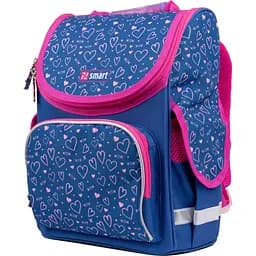 Рюкзак шкільний каркасний Smart PG-11 Hearts, синій (558995)