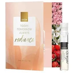Открытка с пробным образцом Парфюмерной воды Avon TTA Radiance для Нее 0.6 мл