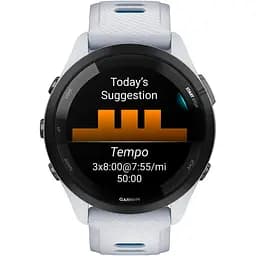 Смарт-годинник Garmin Forerunner 265 Black Bezel with Whitestone Case and Whitestone/Tidal Blue Silicone Band (010-02810-01) [89366] - мініатюра 4