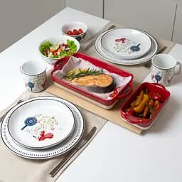Форма для запікання МВМ My Home XL 35х20х6 см (KP-44 XL WHITE/RED) - мініатюра 8