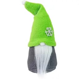 Новорічний Гном Strateg маленький 19 см салатовий (60601)