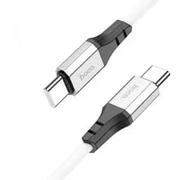 Кабель Hoco X86 Spear Silicone Type-C to Type-C 60W (1m) White