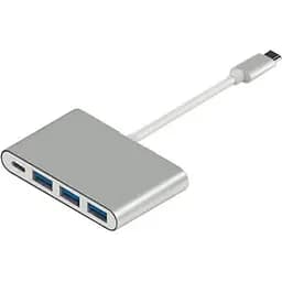 USB-Хаб ATcom USB Type-C 3хUSB3.0, USB Type-C, 0.1м, металл Silver (12808)