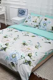 Комплект постельного белья Moon&Star полуторный евро 160х220 см наволочки 2х50х70 см Roses Green Ranforce Elite