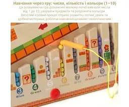 Настільна гра Лабіринт для розвитку дрібної моторики у стилі Монтессорі, дерев'яна - мініатюра 3