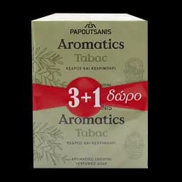 Твердое мыло Aromatics Табак, 400 г (4 шт. по 100 г) (ABSMT400)