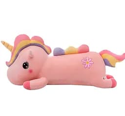 Детский набор Единорог розовый мягкая игрушка 60 см с пледом 1,00 x 1,70 м