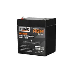 Акумуляторна батарея Trinix 12V4Ah/20Hr AGM 12В 4Аг свинцево-кислотна (44-00040)