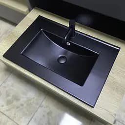 Умивальник VBI Ferrara 70 чорний матовий врізний VBI-018043, Чорний матовий