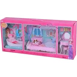 Ігровий набір ляльки з меблями (CT 054). Ляльки з меблями ванна та спальня