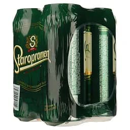 Уцінка. Пиво Staropramen, світле, 4,2%, з/б, 1,92 л (4 шт. по 0,5 л)  - мініатюра 3