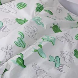 Підковдра на блискавці MirSon Kids Time 19-2508 Sabbia, бязь, 210х143 см, біла з зеленим - мініатюра 2