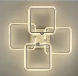 Світлодіона люстра white на 4 ріжки квадратної форми Line.F RGB підсвітка Немає