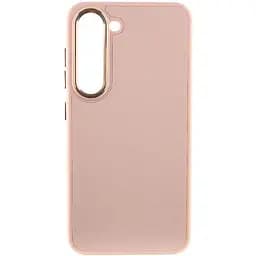 Шкіряний чохол Epik Bonbon Leather Metal Style для Samsung Galaxy S22+ Рожевий / Light pink