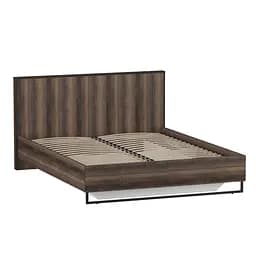 Кровать двухспальная Moreli Forte F-0010 в стиле Loft на металлических ножках 1680х980х2126 мм Дуб Кверкус