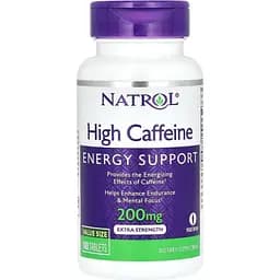 Кофеин высокоэффективный Natrol High Caffeine 200 мг 100 таблеток