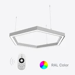 Керований світлодіодний світильник X-LED 120Вт шестикутник RAL (860х745х43)