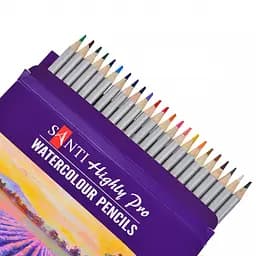 Набір акварельних олівців Santi Highly Pro 24 шт. (742385) - мініатюра 2
