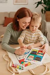 Набор экосумка-раскраска «Кошки в очках» хлопок 220 г/м2 38х42см ROSA Talent [CD]